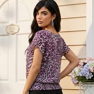 Apt. 9 Women’s Animal Print Blouse Size Small